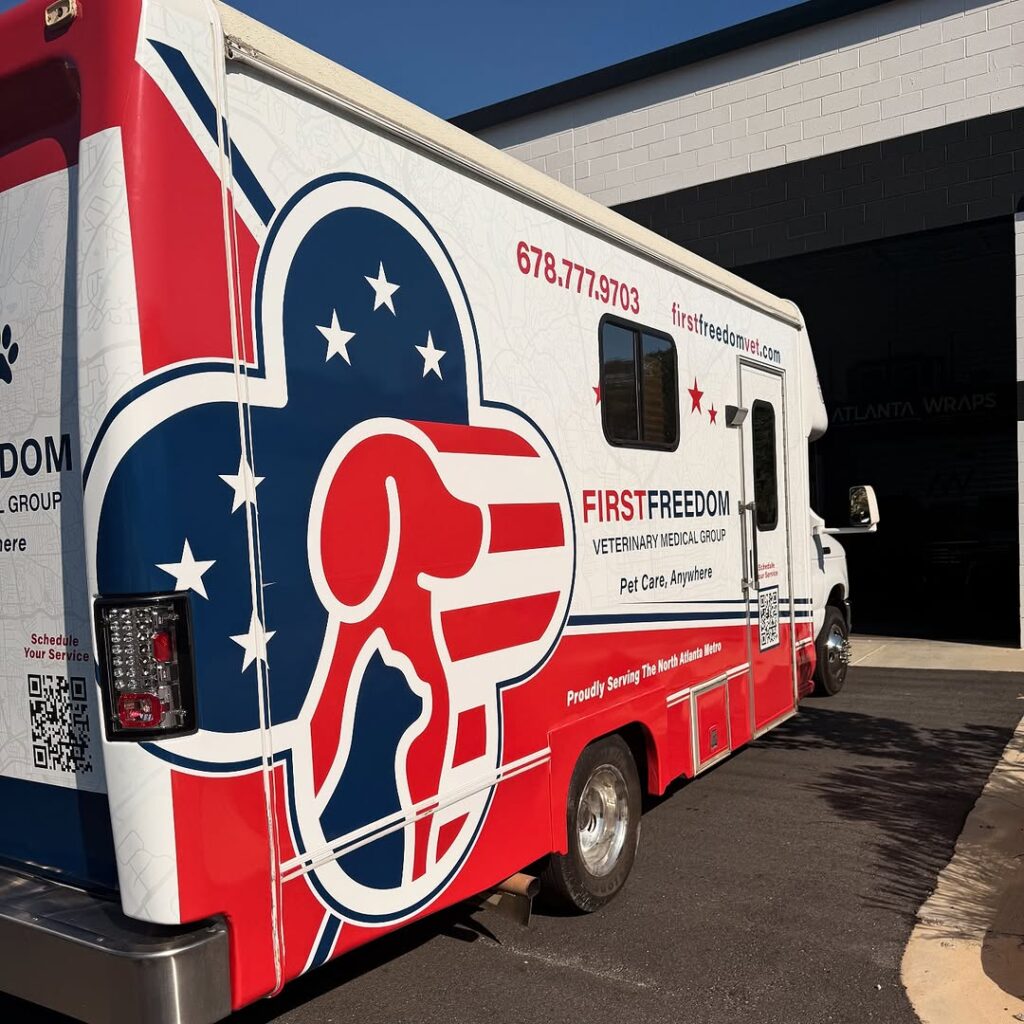 Commercial Design and Print on a Large Truck at Atlanta Wraps.